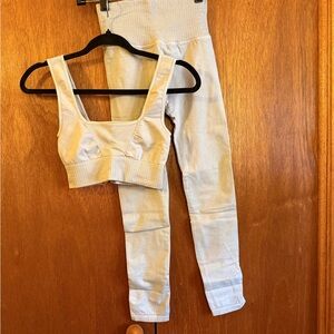 FP Movement by Free People Good Karma Leggings and Square Neck Bra set